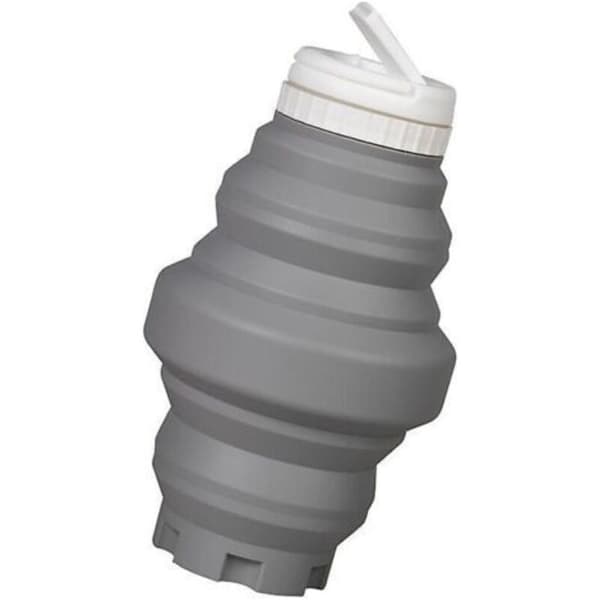 Hopfällbar vattenflaska, 500 ml, lock med pip, livsmedelsgodkänd silikon, ultrakompakt, resevänlig (2-pack)