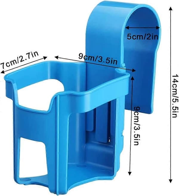 2-pack Plastiska Poolmugghållare, Multifunktionella Dryckeshållare för Pool, Poolsidemugghållare Passar De Flesta Pooler (Blå)