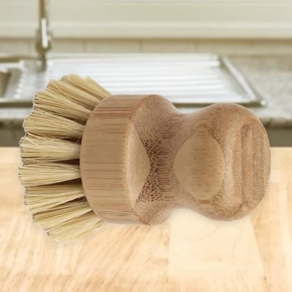 Helposti puhdistettava yleiskäyttöinen bambu-sisal-tiskiharja - COCOTTE