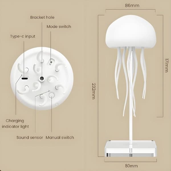 Manetlampe med dansende ben og skiftende lys - Julegaver