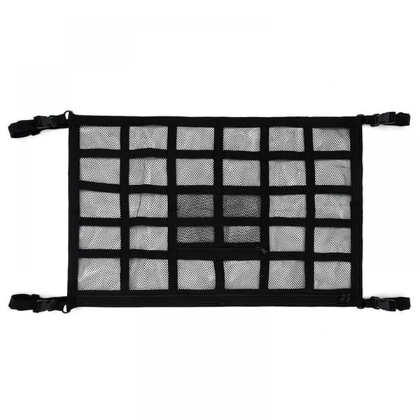 Biltak oppbevaringsnett, universell netting oppbevaringspose, elastisk netting innerlomme, svart (90*65cm)
