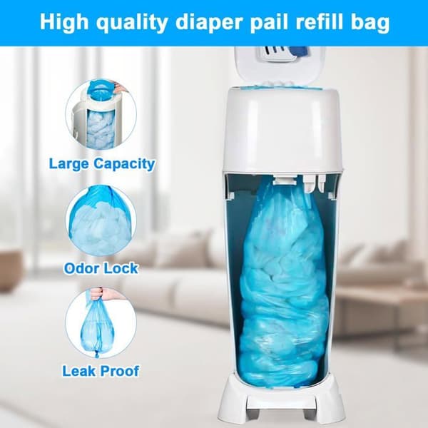 10 genopfyldelige bleposer - Velegnet til Tommee Tippee Litter Locker og Angelcare