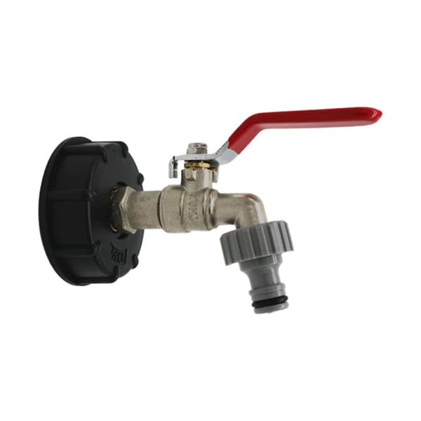 1/2\" Slangekranadapter for regnvannsoppsamlingssystemer, hurtigkoblingsuttak, forkrommet messingkranfeste, uttak og kobling