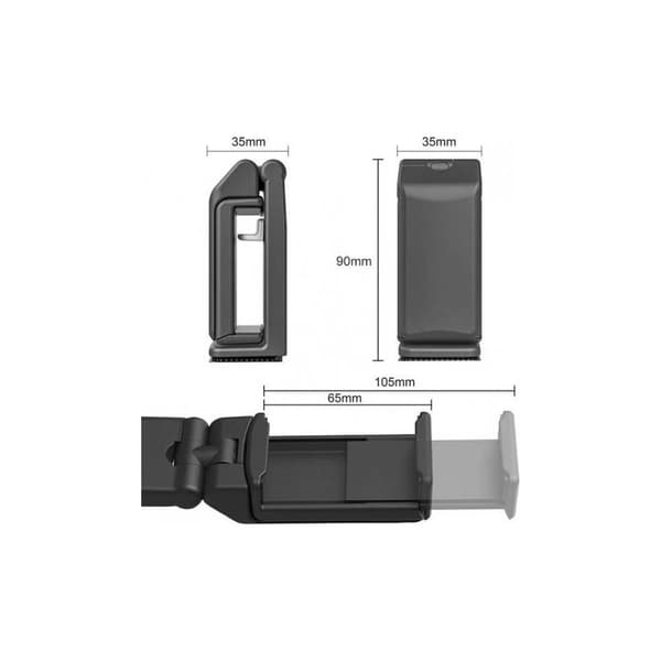 Bordsmobilhållare – 2-pack vikbart 360° ledstativ för flygplan & kontor – Svart