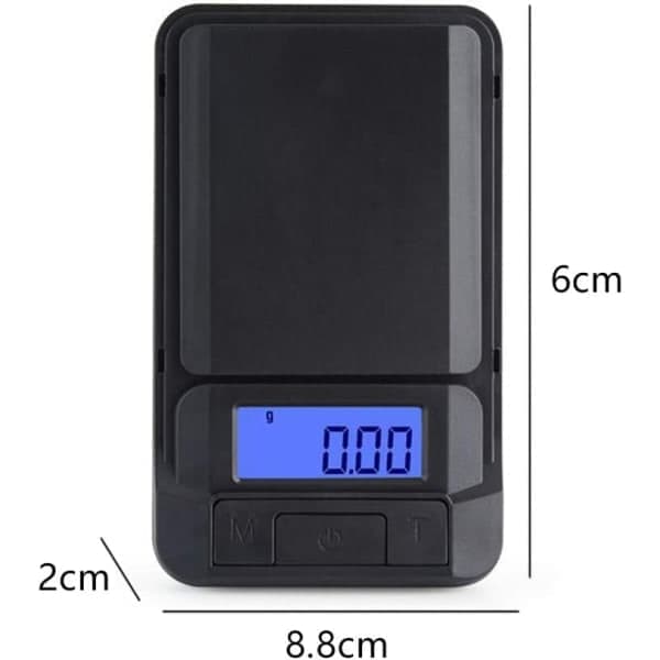 Digitalvåg, 0,01 g elektronisk hög precision (500 g/0,01 g)