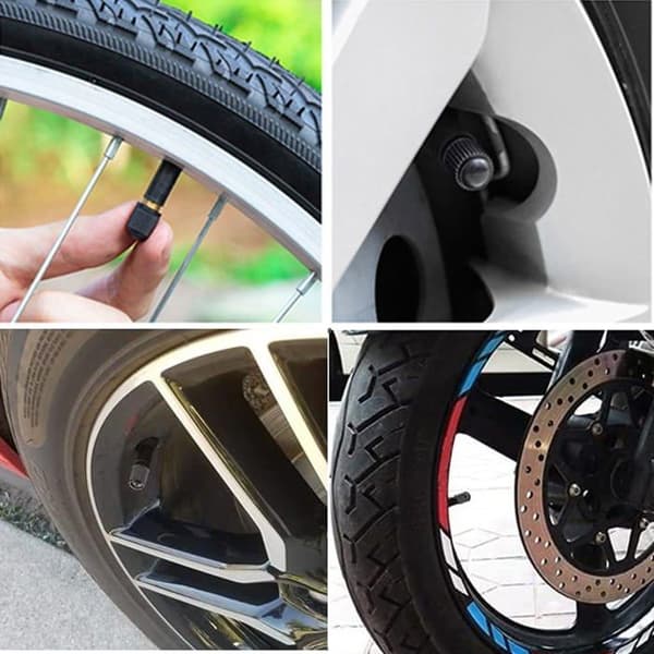 Dækventilhætter - 30 stk., plastik, med tætning - Sort - Velegnet til cykel, motorcykel, lastbil