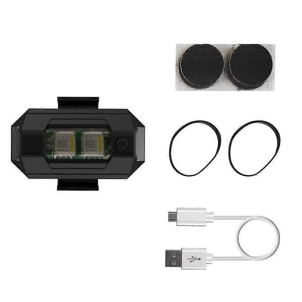 LED-lys Antikollisjon Oppladbart Strobelys Mini Drone Sykkelbaklys