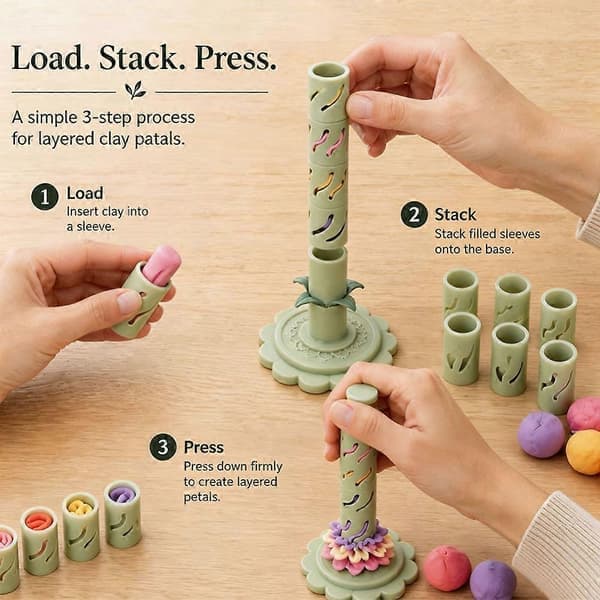 Modular-Clay Blooms Maker Blooms by Play-Doh sæt 3d ler blomsterfremstillingsmaterialer til voksne