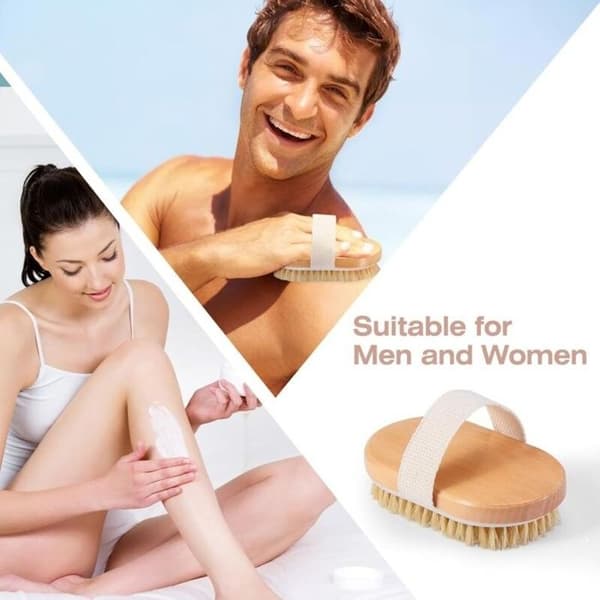 Tørbørste, tørbørste til lymfedrænage, anti-cellulite, eksfolierende børste og forbedring