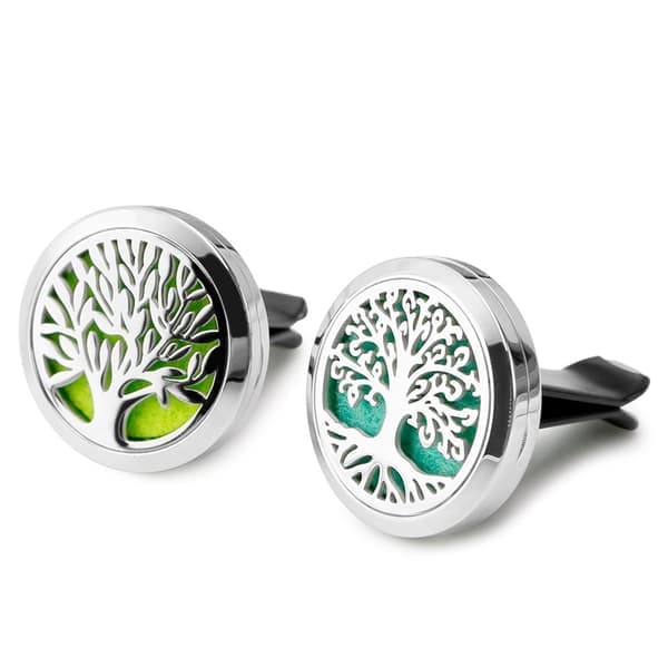 2 stk 30 mm bildiffuserventilklips, aromaterapi eterisk oljediffuser med magnetisk lukking, vaskbare puter for eterisk oljehobby, dobbel