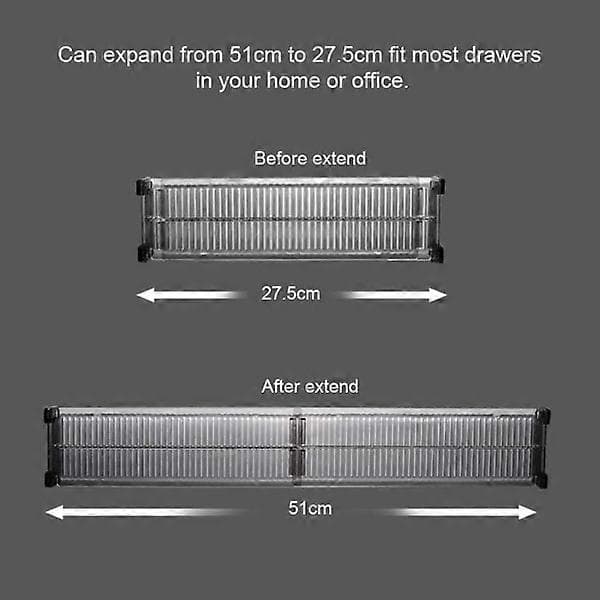 Sett med 4 skuffdelere, 51-27,5 cm utvidbar organizer D