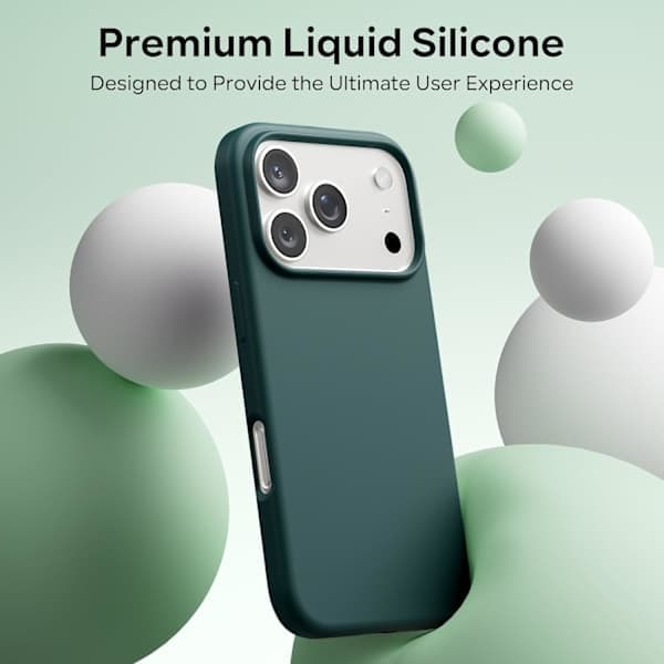 Flydende silikonecover til iPhone 17 Pro, stødsikkert blødt telefoncover, fuld beskyttelse, lysegrå lysegrå iPhone 17 Pro Light grey iPhone 17 Pro