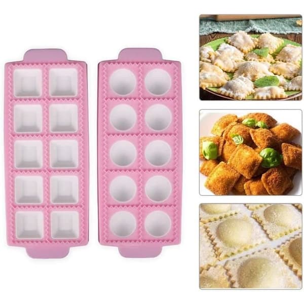 Dumpling Pie Ravioli Form, 2 Stykker Ravioli Formbakke, Runde Ravioli Formværktøjer, Dumplings Pasta Form, Dejform