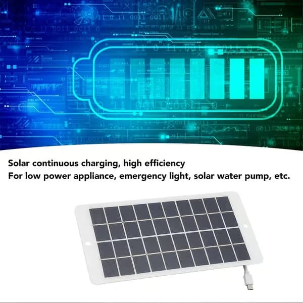 10W 5V Solpanel Typ C Utgång Bärbar Solladdningspanel för Telefonladdning Säkerhetsövervakning