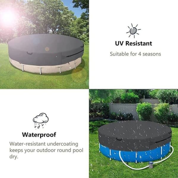 Oppusteligt spacover, rundt spacover, vinterpoolcover, vintercover til overjordisk pool, vinterpoolcover, kar