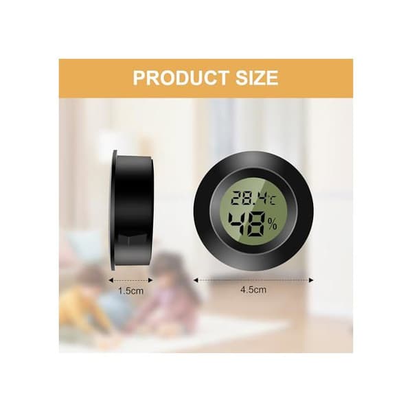 Digitalt indendørs termometer - Mini hygrometer - Digital LCD-skærm - Luftfugter til luftfugter, kælder, babyværelse (2)