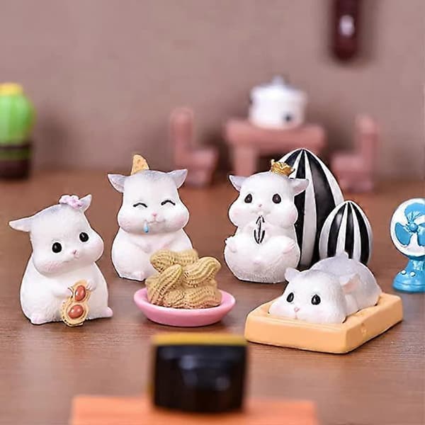 Mini Hamsterdyr Naturfigurer Kagepynt, Samlelegetøj