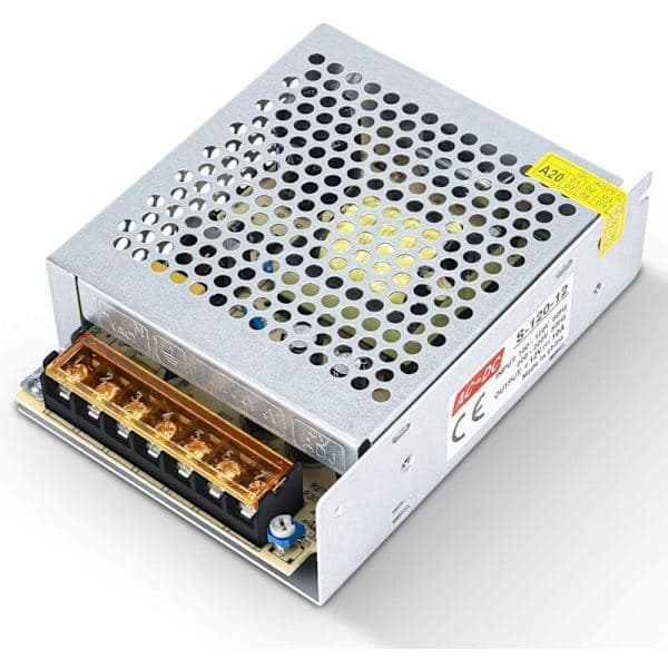 Strømforsyningsspenningstransformator, ca. 110V/220V til DC 12V 10A, 120W