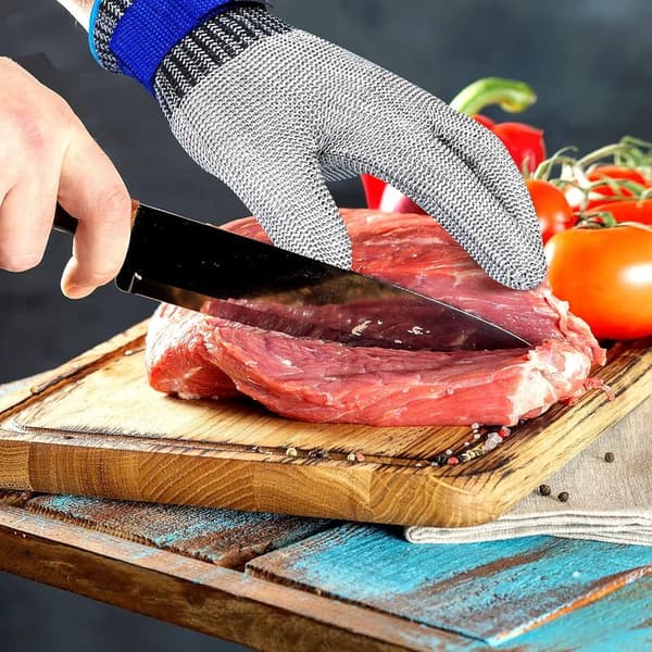 Skärbeständiga handskar, arbetshandskar, köksskydd för fiskfilé, köttskärning, mandolin, ostron och snideri (2-pack)