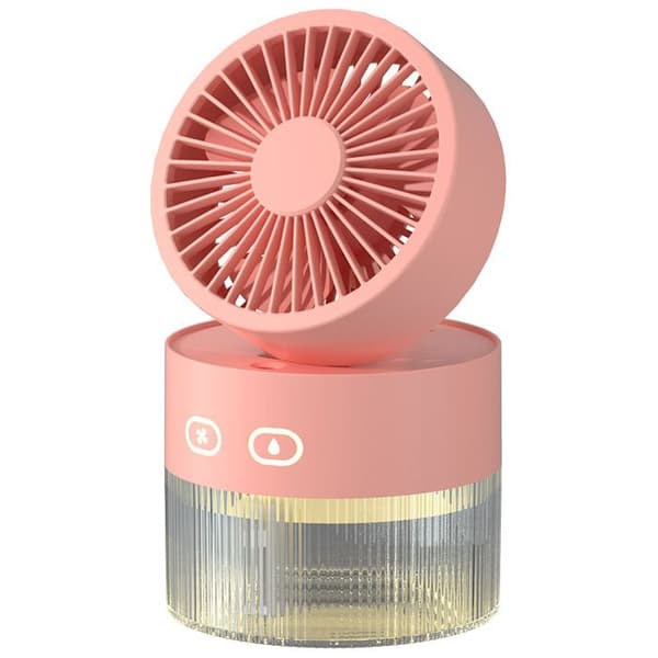 XVX Bærbar Befugtningsventilator - USB - 350ml - 3 Hastigheder - Stille