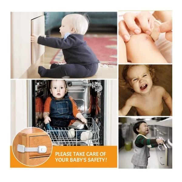 Sikkerhedslåse - Babysikkerhed - 10 Stykker - ABS og PVC - Børnebeskyttelse