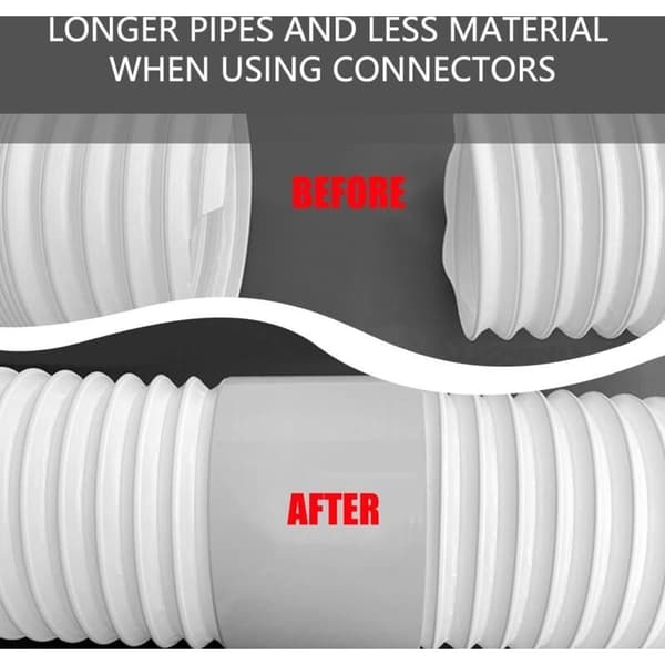 Luftkonditioneringsavgasrörsadapter Ø13cm - PVC-ventilationsslangkoppling för bärbar luftkonditionering