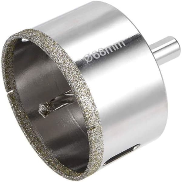 68 mm diamantborr – Centreringsborr för exakta snitt – Diamantbeläggning för glas, kakel, marmor