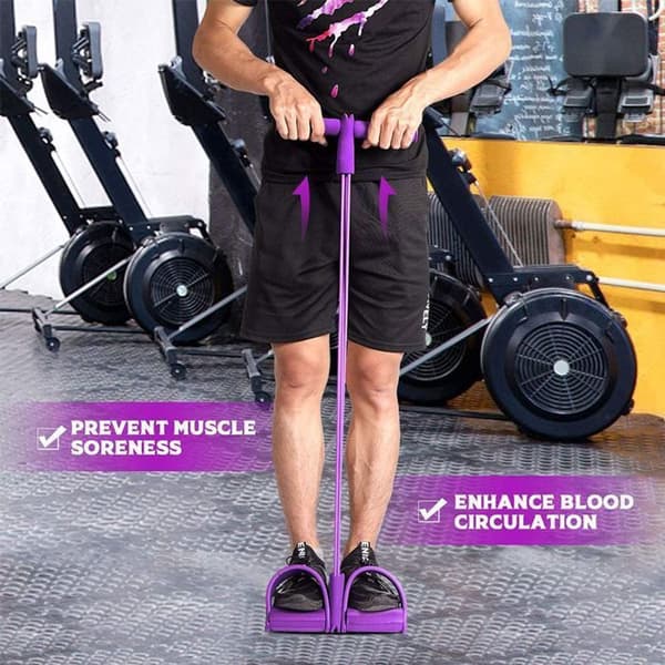 Fitness Elastisk Træktov Multifunktionel Modstand Sit-up Bånd Styrketræning Expander Hjemmefitness til Arme