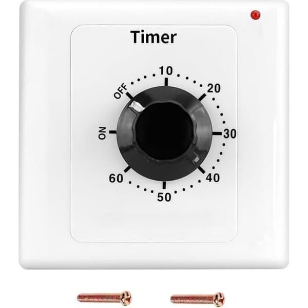 60-minutters timerkontakt, AC 220V 15A Intelligent Mekanisk Nedtællingstimer Stikkontakt Tidsafbryder 86 Panel Timer Kontrolknap