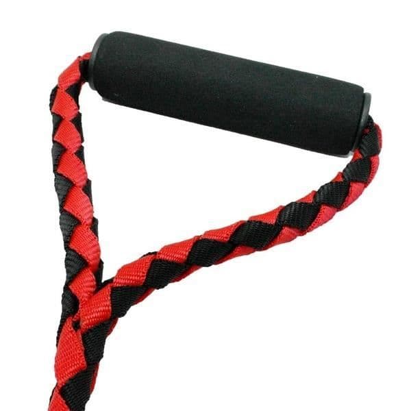 Hundkoppel - Dubbel - Röd - 125cm - Nylon - Anti-trassel