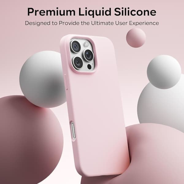 Flydende silikonecover til iPhone 16 Pro Max, stødsikkert blødt telefoncover, fuld beskyttelse, marineblå iPhone 16 Pro Max Navy blue iPhone 16 Pro Max