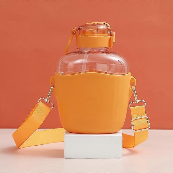 Godisfärgad utomhusrem Halmsportflaska Orange 800ML