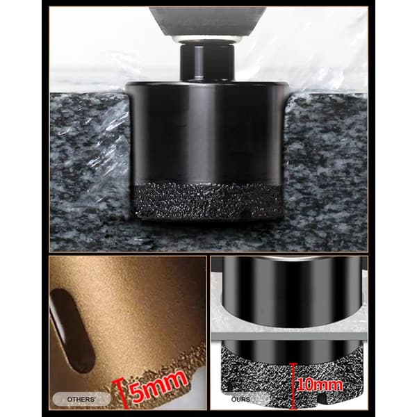 60 mm loddet kerne diamantborebit til hulsav, hul hulsav til glas, porcelæn, fliser, marmor, keramik, granit