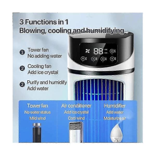 Bærbar Aircondition Køler Vandkølende Ventilator Aircondition Køleventilator Til Kontor Mobil Luft