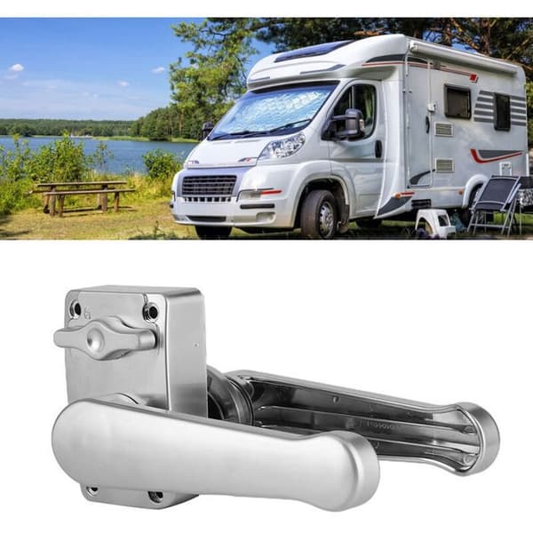 WC-oven lukko, kromattu nuppikahva, matkailuauto, jahti