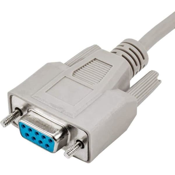 RS-232 Kabel - 1 Enhed - DB9 Han til Hun - 2m Forlænger - Til Computer
