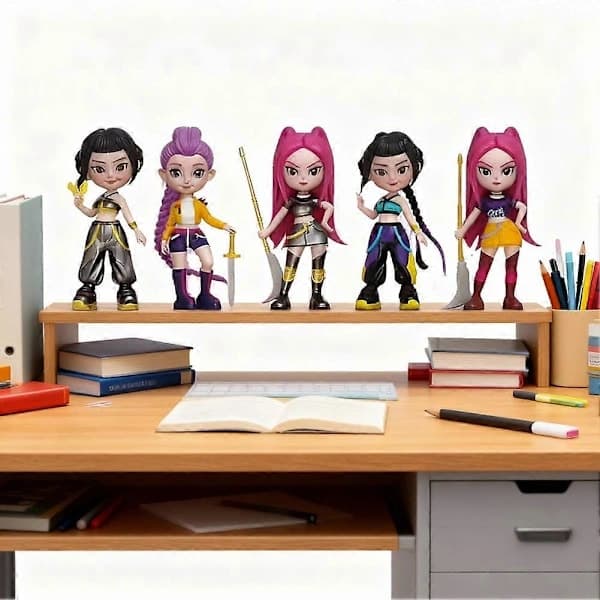 K-POP Dæmonjægere Actionfigur Sæt (6 stk) - Søde Koreanske Idol Samleobjekter til Dukkehus og Udstilling