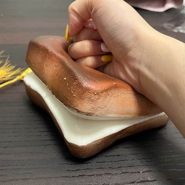Brød Smør Squishy, Langsomt Stigende Squishy, Julegave Strømper, Stressbolde, Stresslindring og Fidget Legetøj til ADHD