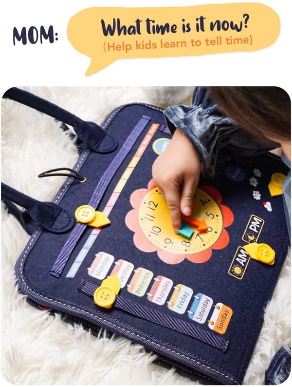 Activity Book for Children 1 2 3 Years, Montessori Toy for Toddlers, Basic Activity Book, Quiet Book, Educational