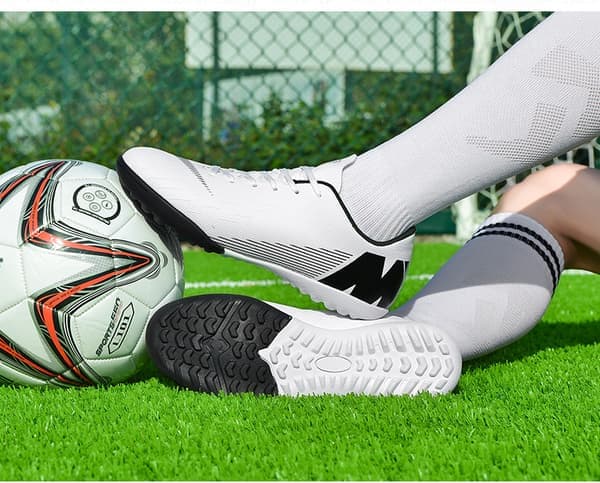 Fotballsko for menn og kvinner, innendørs og utendørs, for store gutter, AG/FG Hvit-1 45 White-1 45
