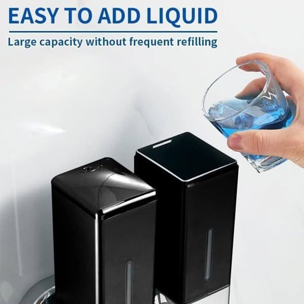 Väggmonterad Tvåldispenser - LARGEIGHT - 1000 ml - Silver - Enkel att Installera - Modern Design