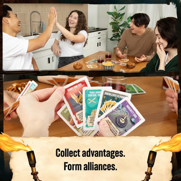 Exploding Kittens Survivor familiespill, 8+ skurk, 3-6 spillere, perfekt for voksne og barn