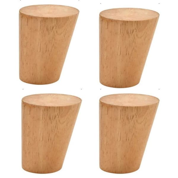 4 møbelben i tre (6 cm vinklede ben i heltre)