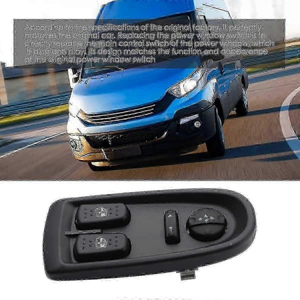 Vindusløfteknappkontroll, elektrisk vindusbryter egnet for Iveco Daily 2006-2011 5801304491