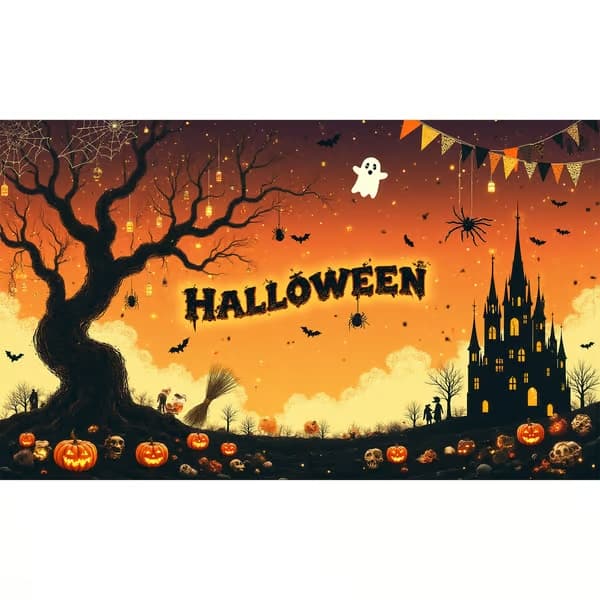 Halloween-bakgrund för festlig stämning-288