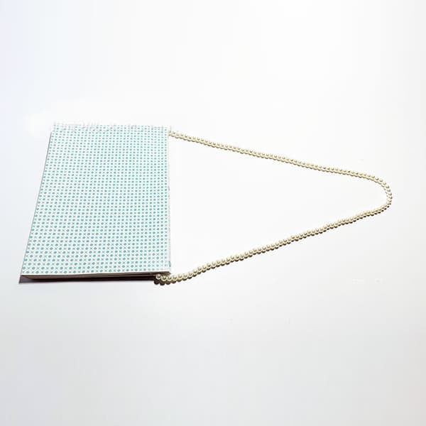 Perlekæde til taske Holdbar DIY Perlekæde til håndtaskekæder Tilbehør 70cm Hvid