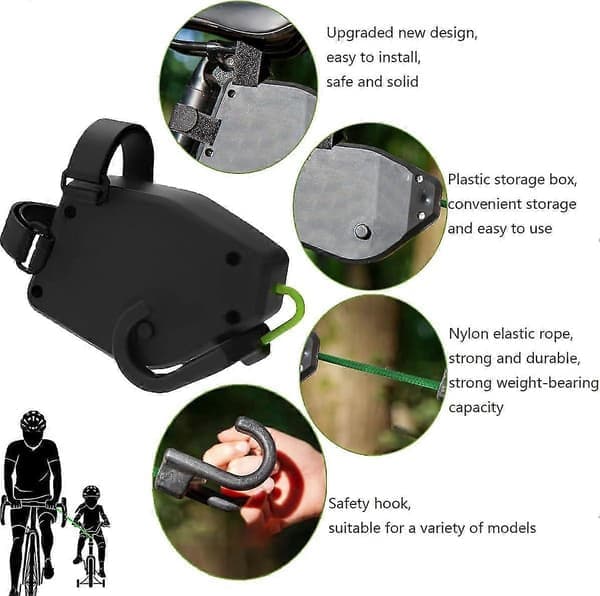 Cykel Barn Dragremmar, Cykel Dragrep, Infällbar Cykel Förälder-barn Dragrem, Bärbar Mtb Cykel Elastisk Dragrep_Överraskning