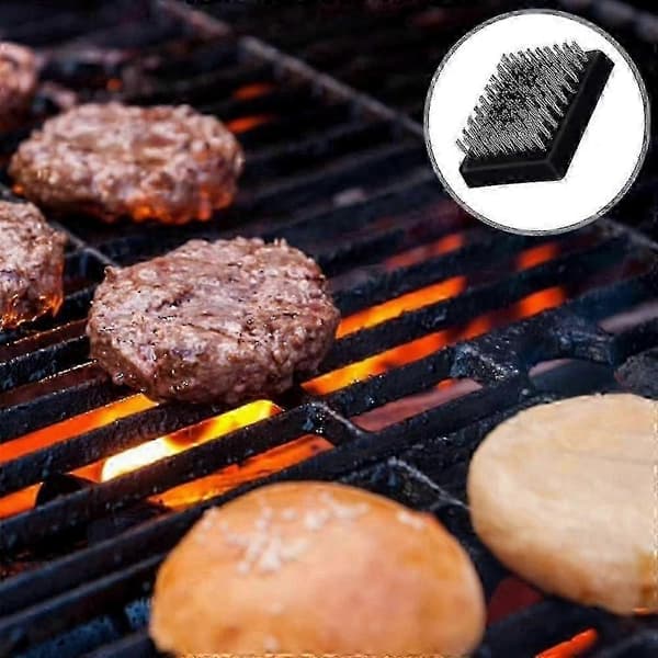 4 kpl vaihtopäitä langattomaan grillin puhdistusharjaan (musta)