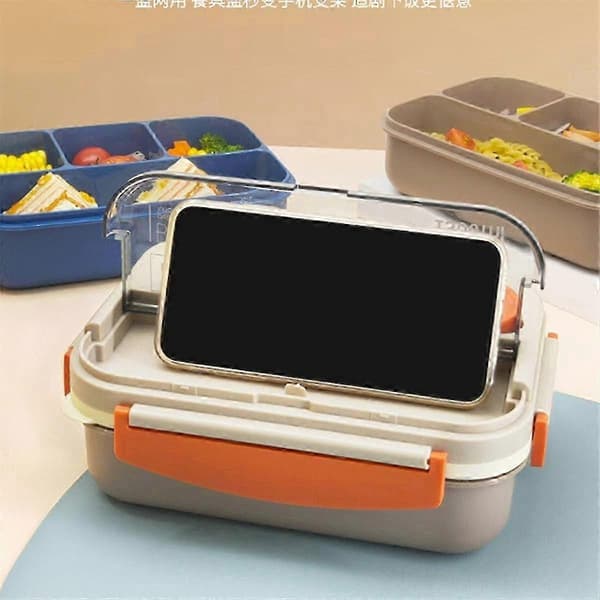 Bento Box, Matboks Barn, Bento Matboks for Barn/Småbarn/Voksne, 1300ML-4 Rom Bento Box