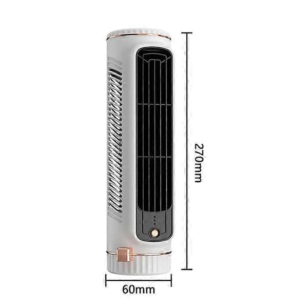 Stille søjleventilator, køler, klimaanlæg, tårnventilator, 3 hastigheder, USB genopladelig, grøn